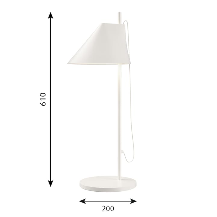 Lámpara de mesa Yuh, Blanco Louis Poulsen