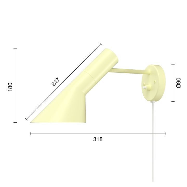 Lámpara de pared AJ - Soft lemon - Louis Poulsen