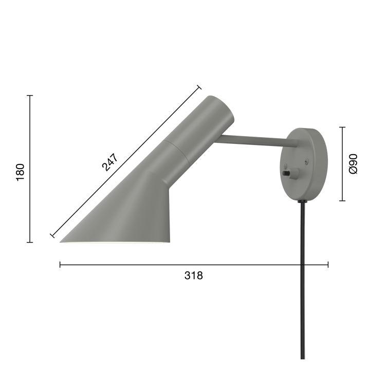 Lámpara de pared AJ - Warm grey - Louis Poulsen