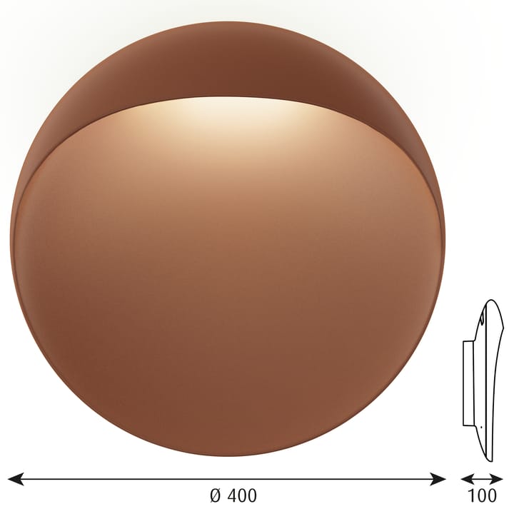 Lámpara de pared Flindt Ø40 cm, Corten Louis Poulsen