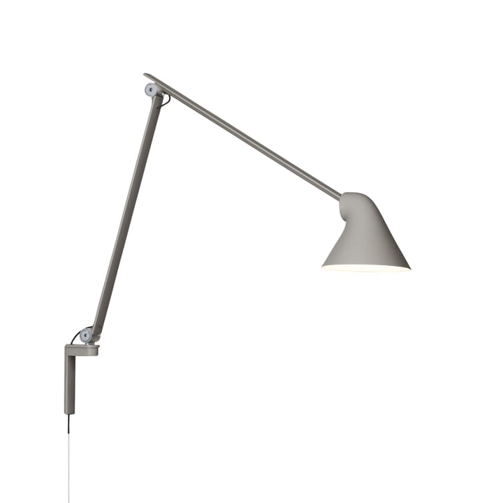 Lámpara de pared NJP - Gris claro, brazo largo, LED, 3000k - Louis Poulsen