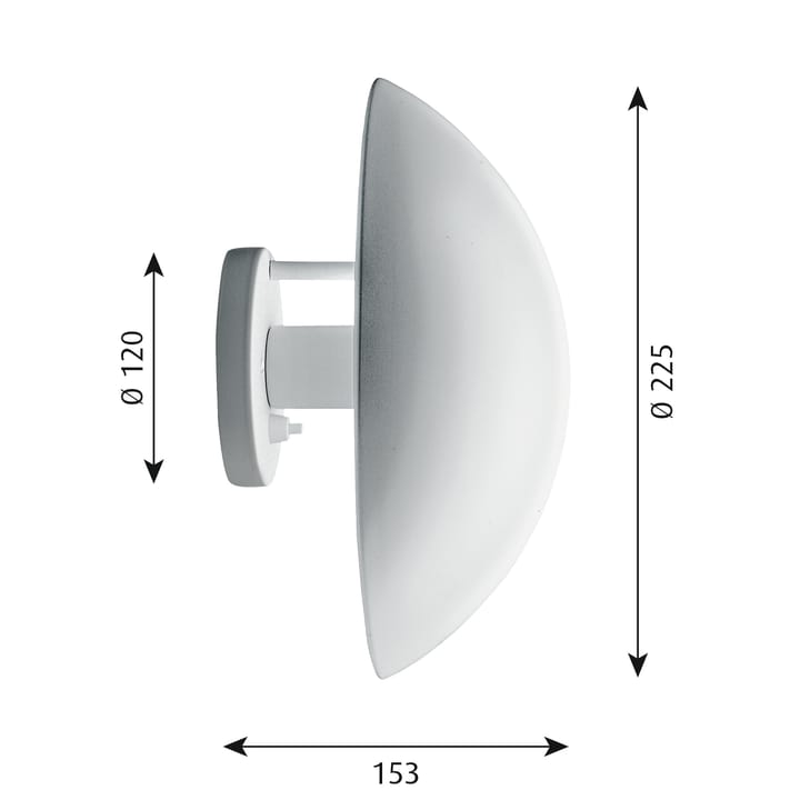 Lámpara de pared PH Hat Ø22,5 cm, Blanco Louis Poulsen