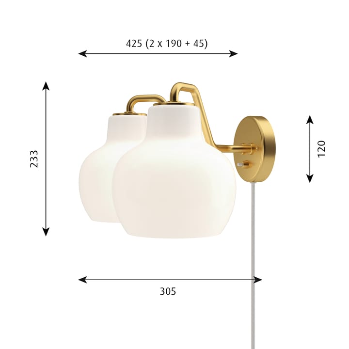 Lámpara de pared VL Ring Crown, 2 Louis Poulsen