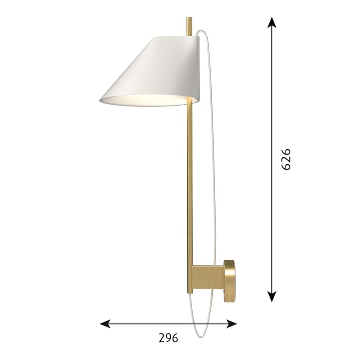 Lámpara de pared Yuh, Blanco-latón Louis Poulsen