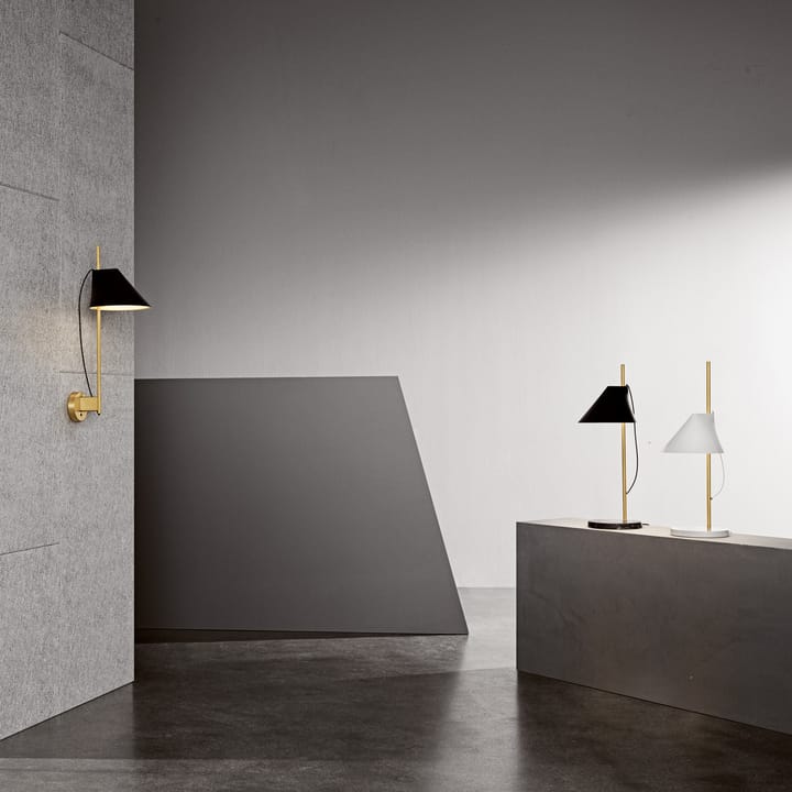 Lámpara de pared Yuh, Negro-latón Louis Poulsen