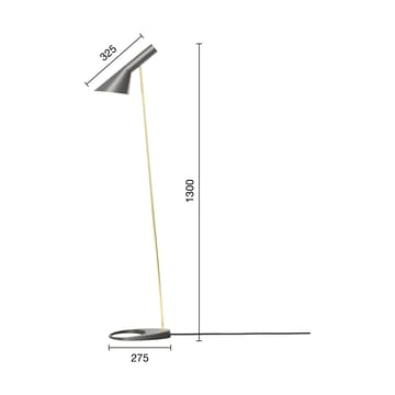 Lámpara de pie AJ - Brass-warm grey - Louis Poulsen