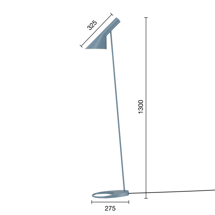 Lámpara de pie AJ - Dusty blue - Louis Poulsen