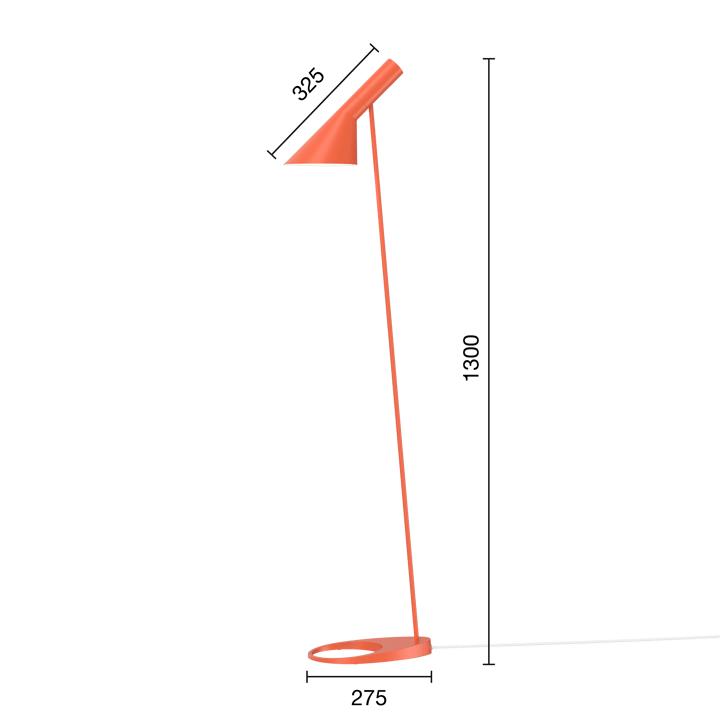 Lámpara de pie AJ - Electric orange - Louis Poulsen