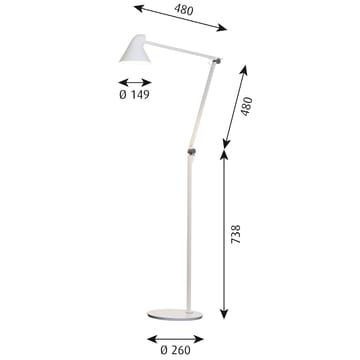 Lámpara de pie NJP - Blanco - Louis Poulsen