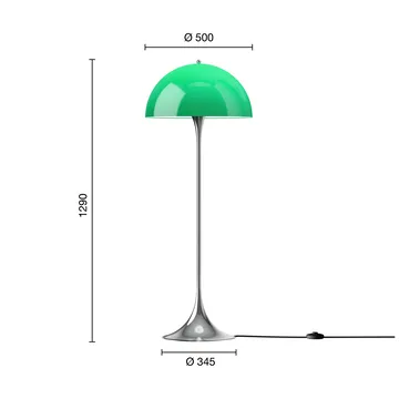Lámpara de pie Panthella 500 - Original opal green - Louis Poulsen