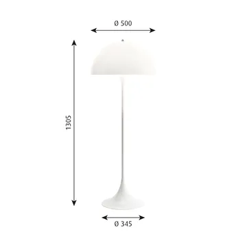 Lámpara de pie Panthella 500 - V3, Opal white - Louis Poulsen