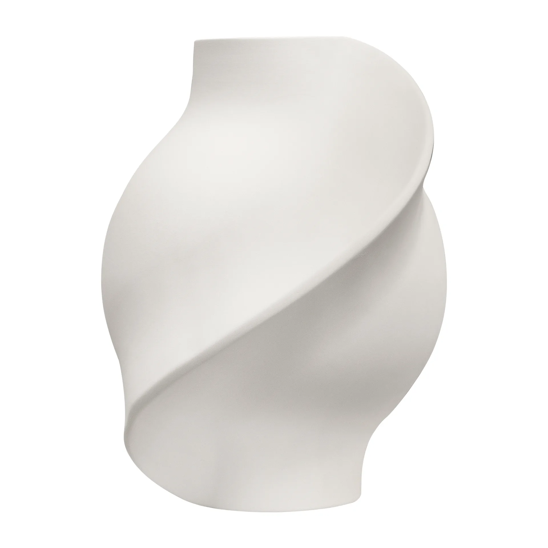 Jarrón Pirout 01 22 cm, Raw White Louise Roe