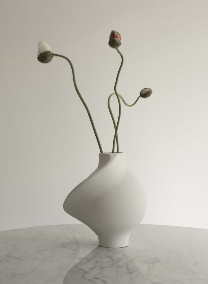 Jarrón Pirout 01 22 cm, Raw White Louise Roe