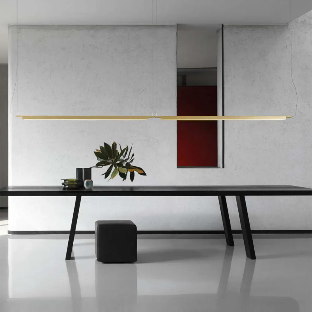 Lámpara colgante Compendium, Latón, incluido atenuador de fase Luceplan