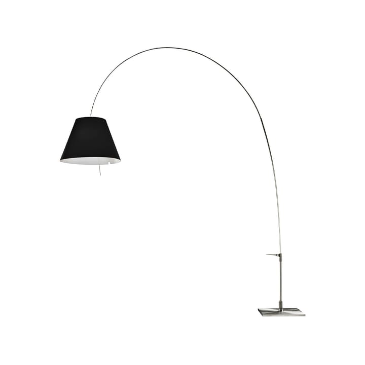 Lámpara de pie Lady Costanza D13E d - Pantalla negra, base de aluminio - Luceplan