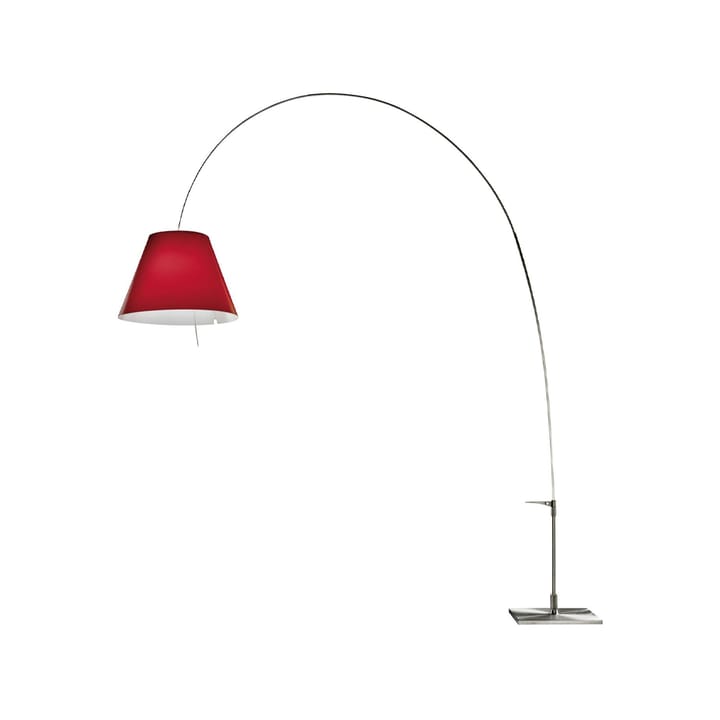 Lámpara de pie Lady Costanza D13E d - Pantalla roja, base de aluminio - Luceplan