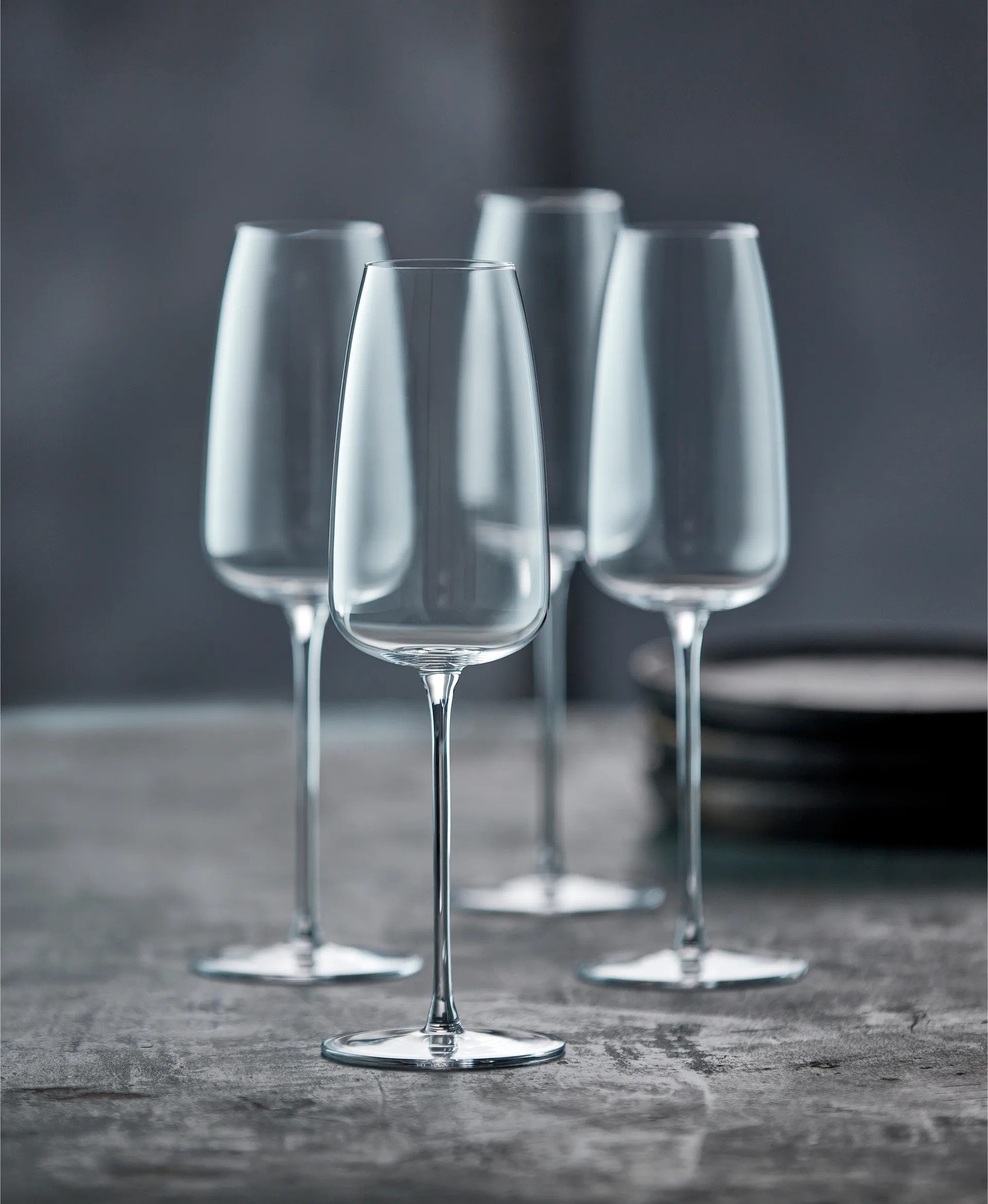 2 Copas de champán Veneto 36 cl, Clear Lyngby Glas