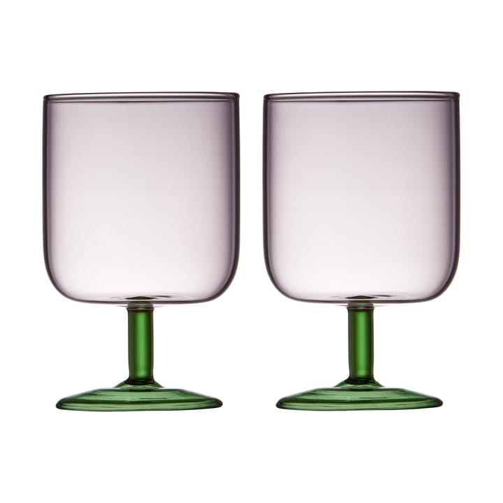 2 Copas de vino Torino 30 cl - Pink-green - Lyngby Glas