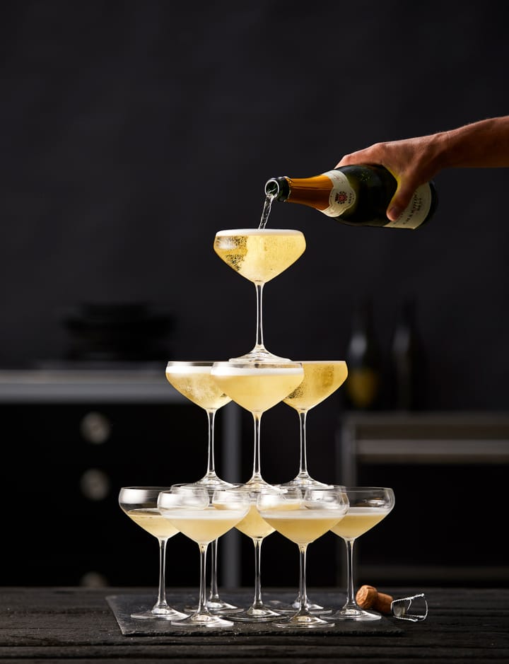 4 Copas de champagne coupe Juvel 34 cl, Cristal Lyngby Glas