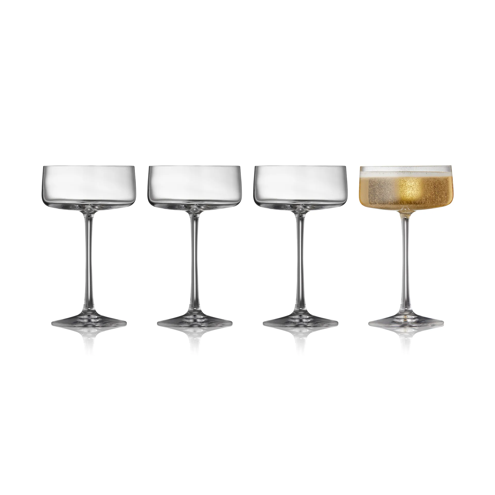 4 Copas de champagne coupe Zero 26 cl, Cristal Lyngby Glas