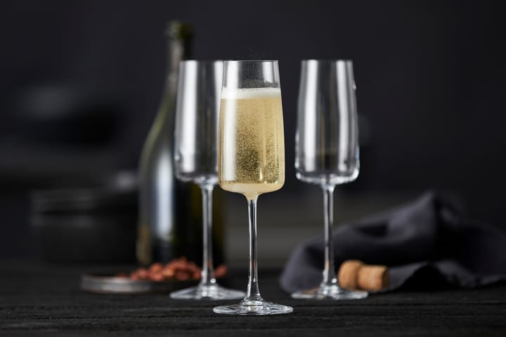 4 Copas de champagne Zero 30 cl - Cristal - Lyngby Glas