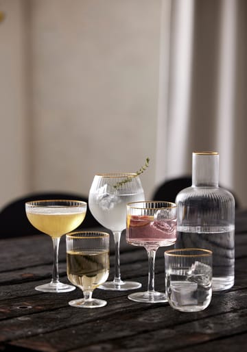 4 Copas de cóctel Palermo Gold 31,5 cl - Transparente-oro - Lyngby Glas