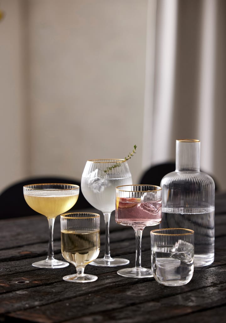 4 Copas de cóctel Palermo Gold 31,5 cl, Transparente-oro Lyngby Glas