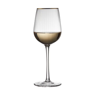 4 Copas de vino blanco Palermo Gold 30 cl - Transparente-oro - Lyngby Glas