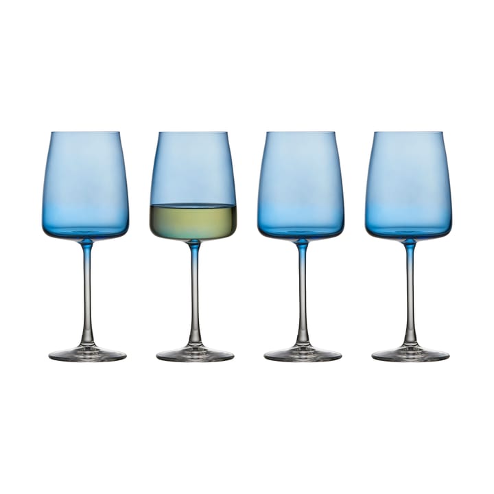 4 Copas de vino blanco Zero 43 cl - Blue - Lyngby Glas