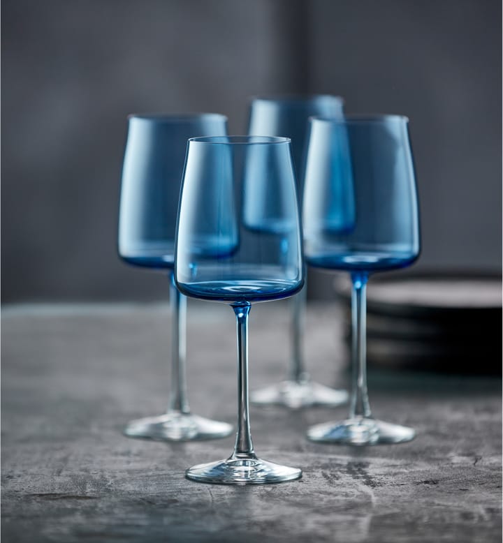 4 Copas de vino blanco Zero 43 cl - Blue - Lyngby Glas