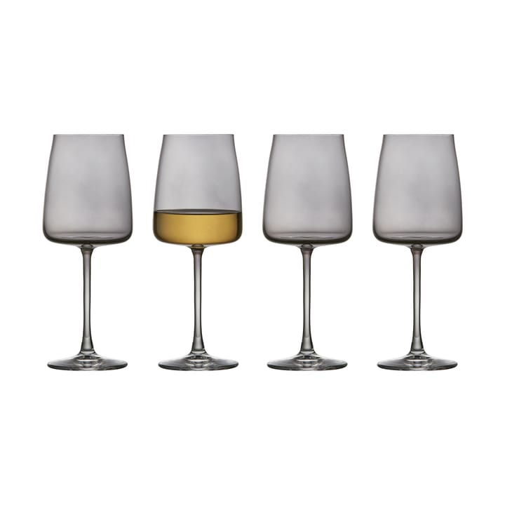 4 Copas de vino blanco Zero 43 cl - Smoke - Lyngby Glas