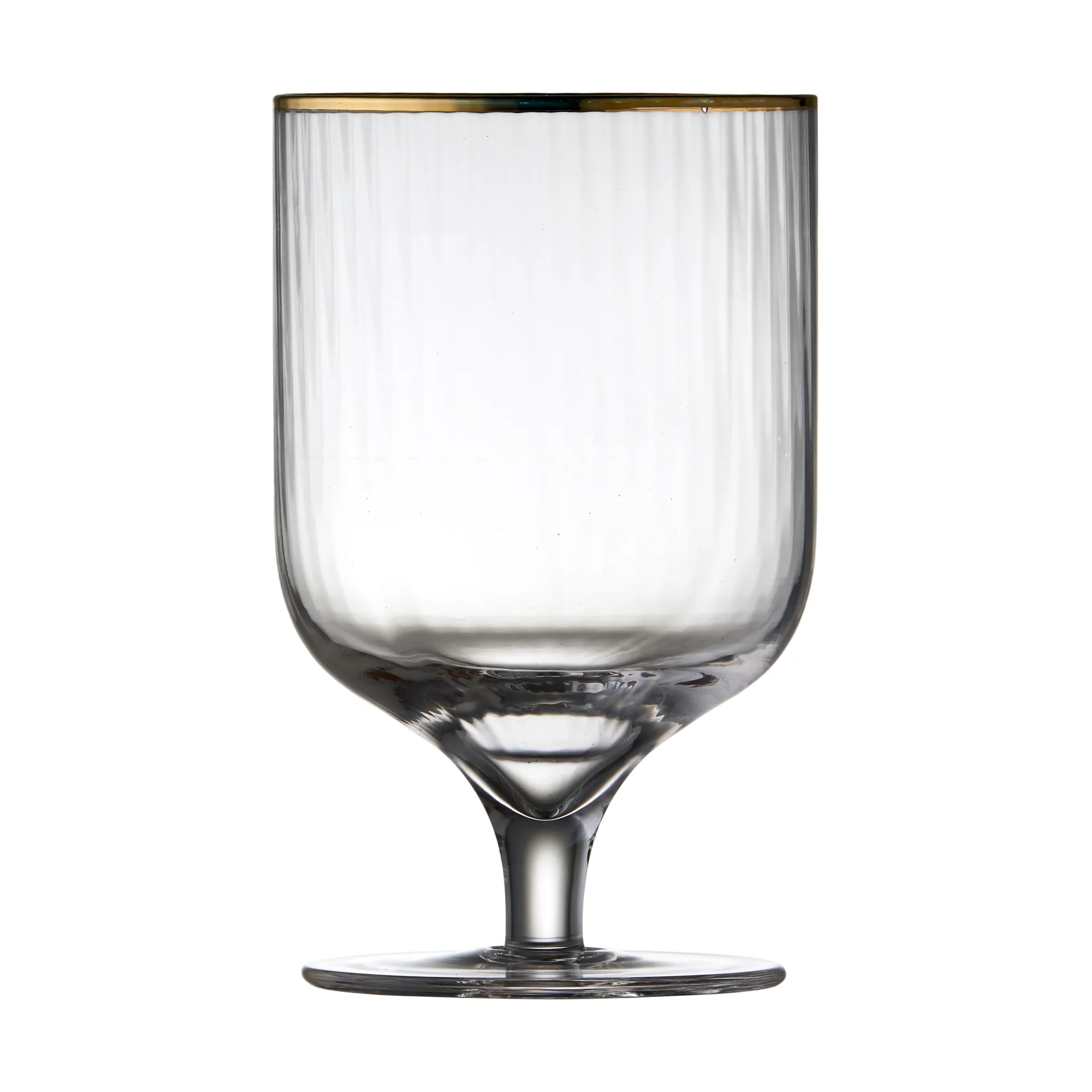 4 Copas de vino Palermo Gold 30 cl, Transparente-oro Lyngby Glas