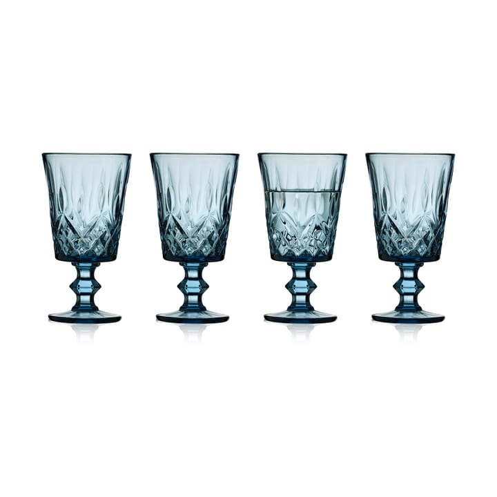 4 Copas de vino Sorrento 29 cl - Azul - Lyngby Glas