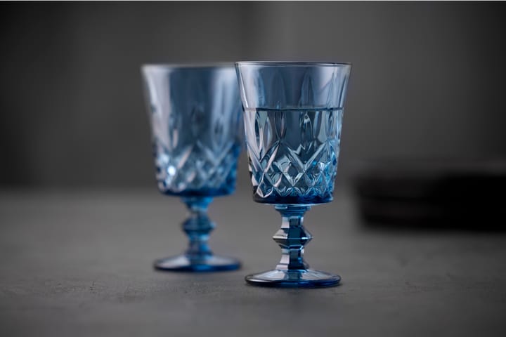4 Copas de vino Sorrento 29 cl - Azul - Lyngby Glas