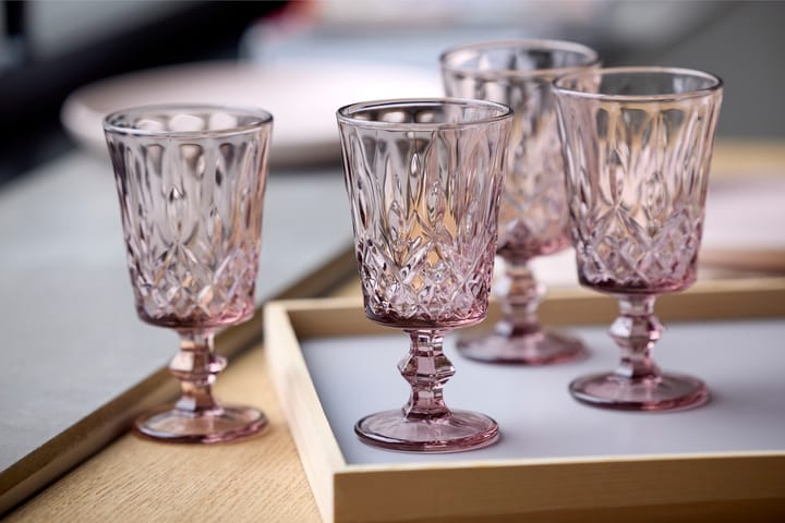 4 Copas de vino Sorrento 29 cl - Pink - Lyngby Glas