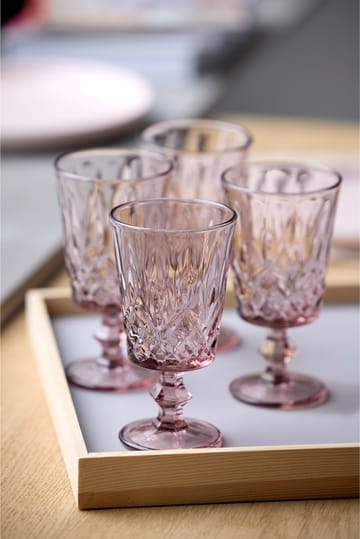 4 Copas de vino Sorrento 29 cl - Pink - Lyngby Glas