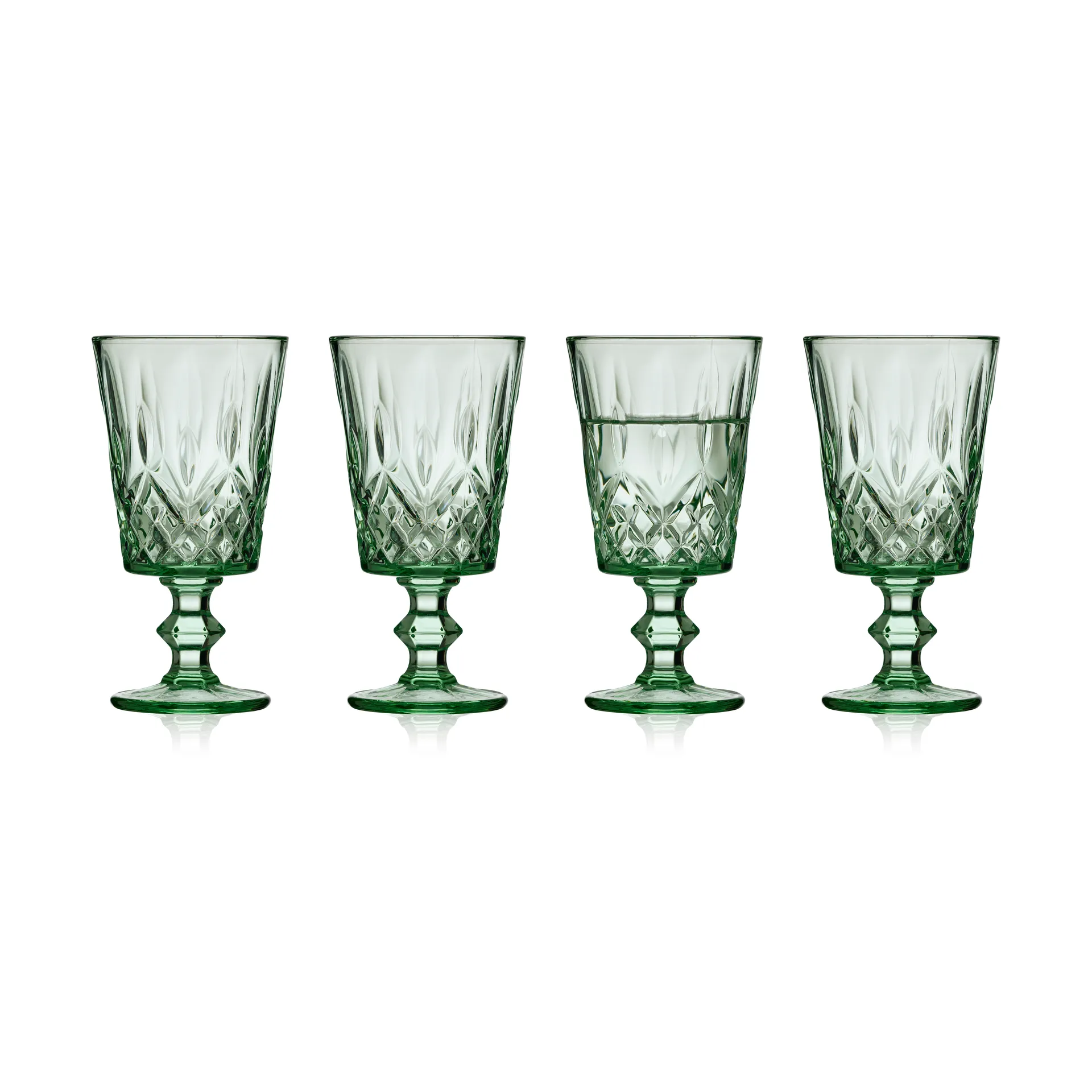 4 Copas de vino Sorrento 29 cl, Verde Lyngby Glas