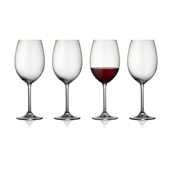 4 Copas de vino tinto Clarity 45 cl, Clear Lyngby Glas