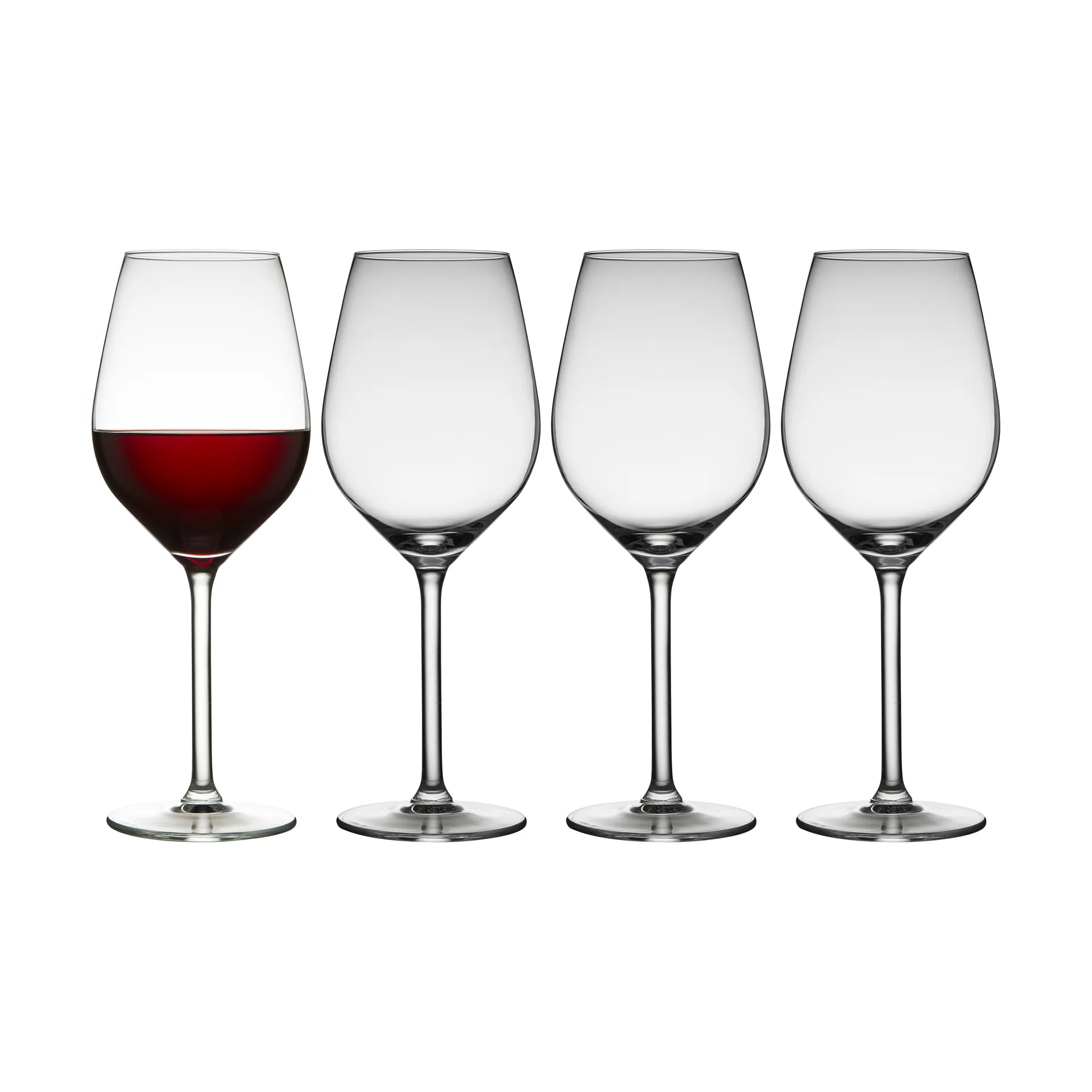 4 Copas de vino tinto Juvel 50 cl, Transparente Lyngby Glas
