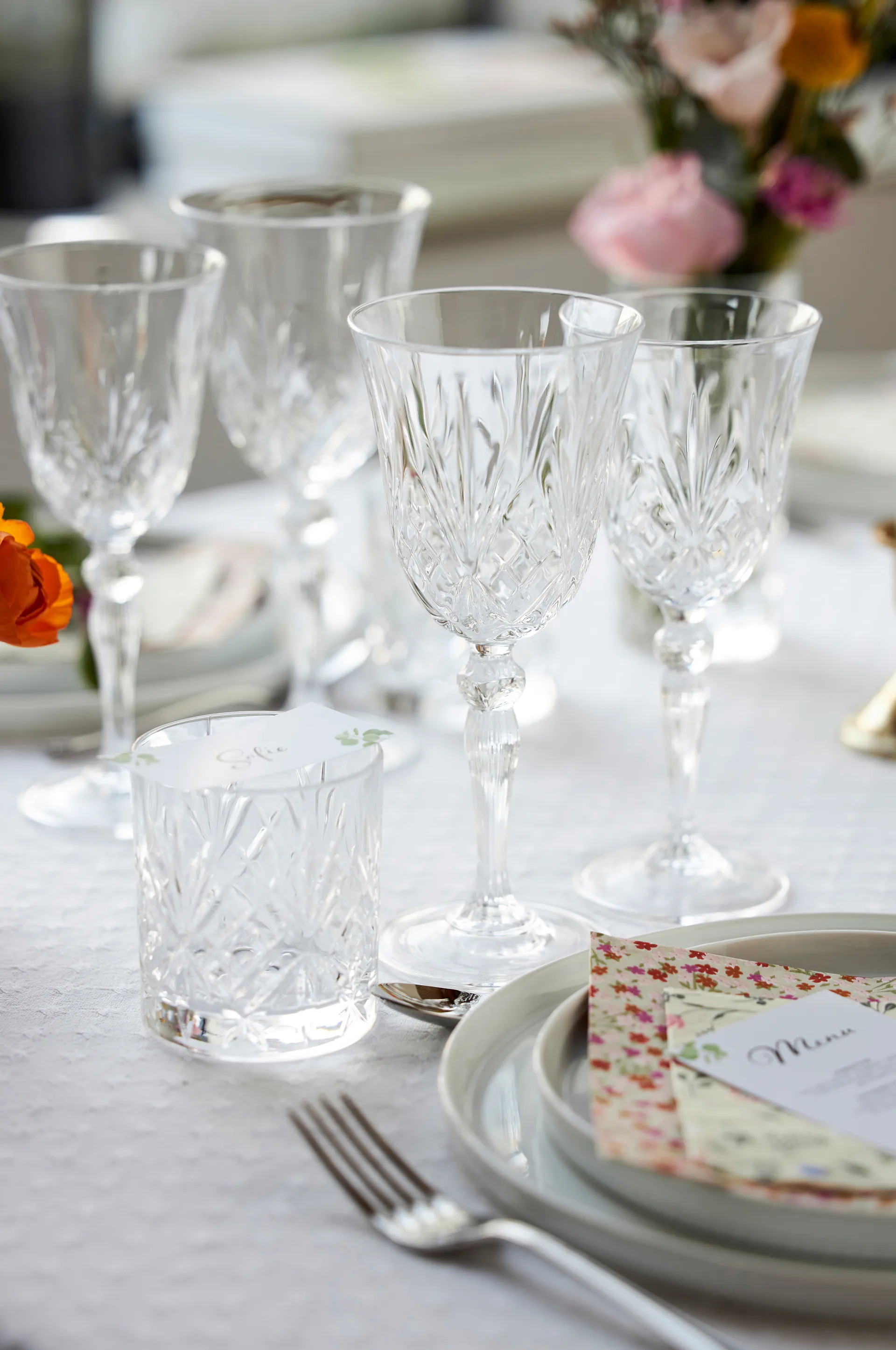 4 Copas de vino tinto Melodia 27 cl, Cristal Lyngby Glas