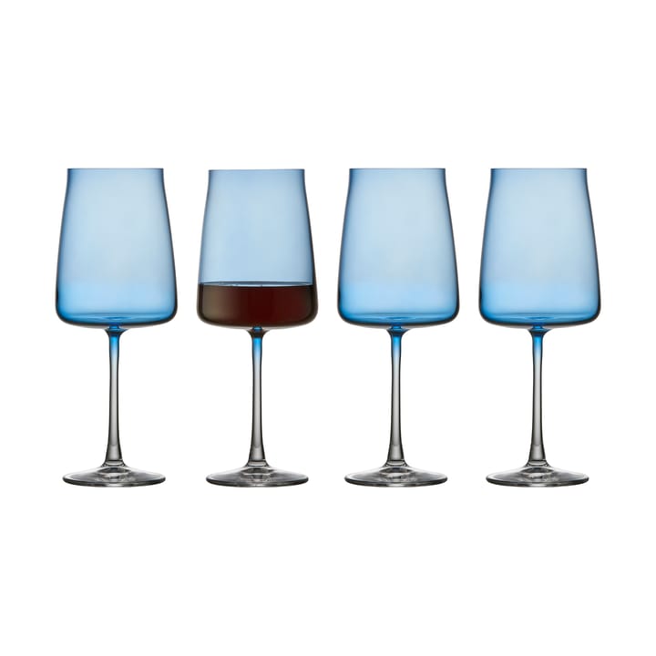 4 Copas de vino tinto Zero 54 cl - Blue - Lyngby Glas
