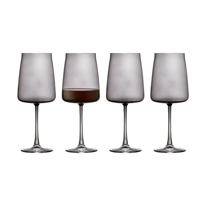 4 Copas de vino tinto Zero 54 cl - Smoke - Lyngby Glas