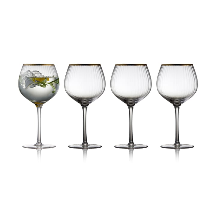 4 Copas gin tonic Palermo Gold 65 cl - Transparente-oro - Lyngby Glas