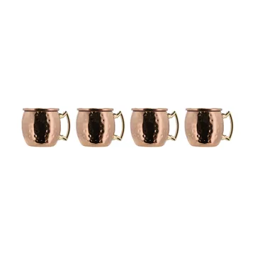 4 mini vasos de chupito Moscow mule 8 cl - Cobre - Lyngby Glas