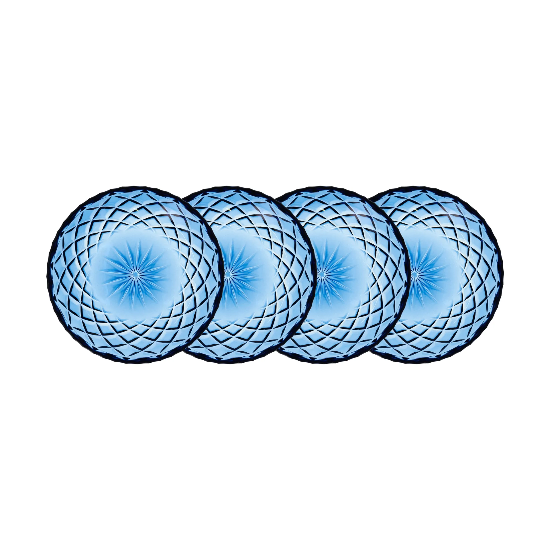 4 Platillos Sorrento Ø16 cm, Azul Lyngby Glas