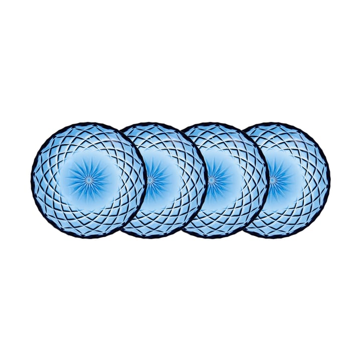 4 Platillos Sorrento Ø16 cm - Azul - Lyngby Glas
