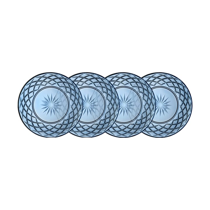 4 Platos Sorrento Ø21 cm - Azul - Lyngby Glas