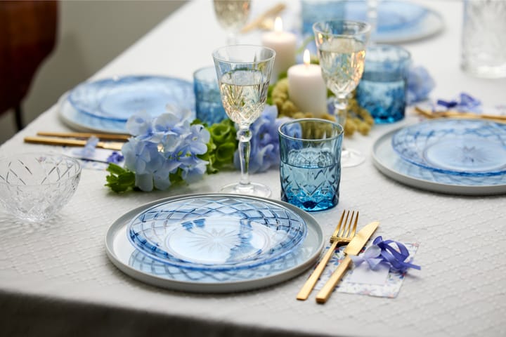 4 Platos Sorrento Ø21 cm, Azul Lyngby Glas