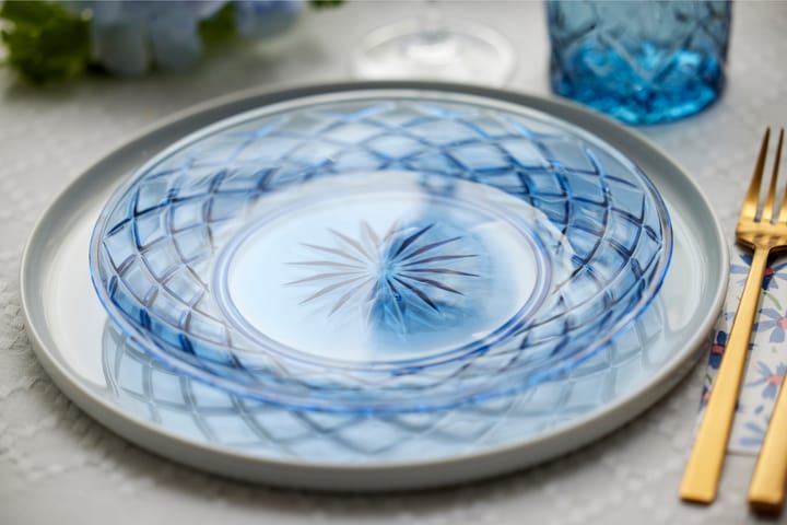 4 Platos Sorrento Ø21 cm, Azul Lyngby Glas