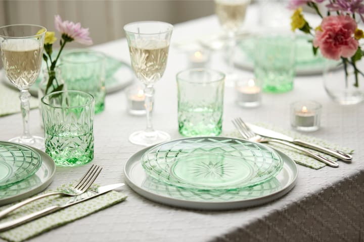 4 Platos Sorrento Ø21 cm, Verde Lyngby Glas